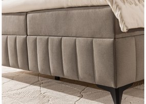 Boxspring posteľ Penia 160x200 s úložným priestorom - béžový hydrofóbny velúr Element 6