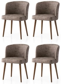 Súprava jedálenských stoličiek Zen Mink and Black, 4 ks