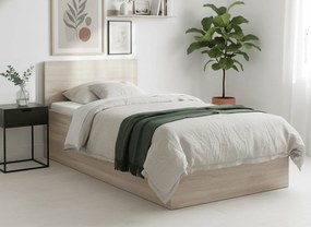 Posteľ SOFIA 90 x 200 cm, dub sonoma Rošt: Bez roštu, Matrac: Matrac Somnia 18 cm