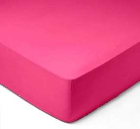 Posteľná plachta Jersey 90x200 cm - 009 - Ružová