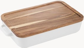 Porcelánová zapekacia misa's drevenou pokrievkou Alto