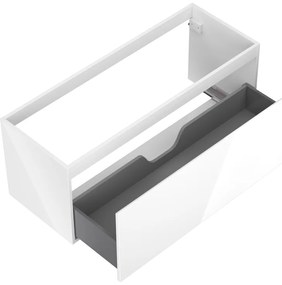 Mexen Orio, kúpeľňová skrinka 120 cm, 1 zásuvka, biela lesklá, 91A10-12047-1-BF00
