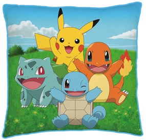 DETSKÝ VANKÚŠ POKEMON PIKACHU 40X40 CM VZOROVANÁ
