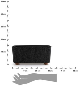 PLASTOVÝ KVETINÁČ SALVIA TX 28,5X17 CM ČIERNA