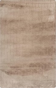 Béžový obdĺžnikový koberec s efektom králičej kožušiny 3D Rabbit Rozmer: 160x230 cm