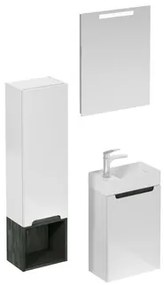 Kúpeľňová zostava s umývadlom vrátane umývadlovej batérie, vtoku a sifónu Naturel Stilla biela lesk KSETSTILLA021, 1 ks