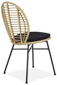 Jedálenská stolička K472 - prírodná / čierna