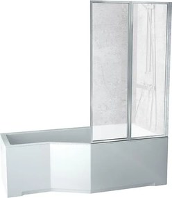 Besco Akrylátová atypická vaňa s vaňovou zástenou INTEGRA VK 2 150x75 (170x75) BESCO-Rozmery: 170x75, BESCO-Farba: Biela, BESCO-Orientácia: Pravá