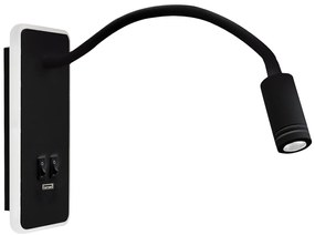 Nástenné LED svietidlo Base, 1x LED 8+2w, 4000k, b, vypínač