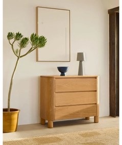 Komoda v dekore jaseňa v prírodnej farbe 120x80x40 cm Salaya – Kave Home