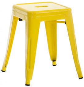 Stohovateľná kovová stolička Arm - Žltá