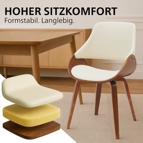 Sada 2 ks jedálenskej stoličky Vangale - orech/krémová