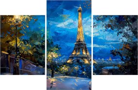 Obraz - Olejomaľba Eiffelovej veže (90x60 cm)