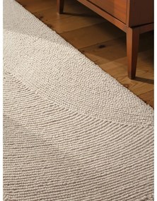 Ručne tkaný vlnený behúň vo svetlo prírodnej farbe 80x300 cm Eleni Natural White – Hanse Home