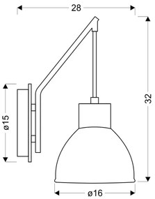 Nástenné svietidlo VARIO 1xE27/60W/230V breza