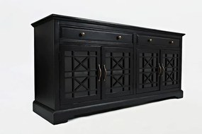 Komoda Avola 178 cm z masívu čierna
