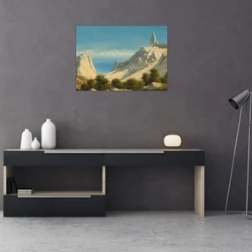 Obraz - Georg Emil Libert, View of Sommerspiret, the Cliffs of Møn, reprodukcia (70x50 cm)