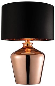 Endon 61149 - Stolná lampa WALDORF 1xE27/10W/230V medená/čierna