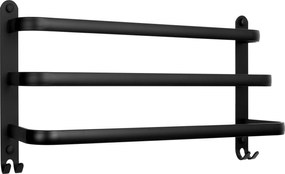 Nástenný vešiak na uteráky ATHOS 50 cm - čierny