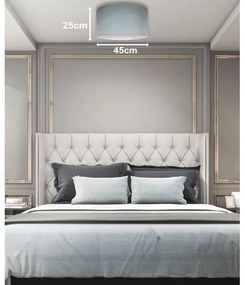 Duolla - Stropné svietidlo BRISTOL 1xE27/15W/230V pr. 45 cm zelená/biela