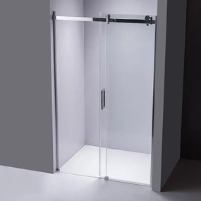 BPS-koupelny Posuvné sprchové dvere HYD-PD03B 100 chróm/transparent pre inštaláciu do niky + vanička HYD-OSV-SXL03C 100x80 biela