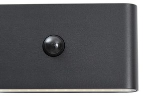 Čierna nástenná lampa s lux senzorom, magnetická, vrátane nabíjateľnej LED - Batt