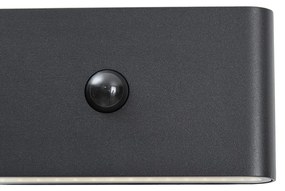 Nástenné svietidlo čierne Lux senzor magnetické vrátane LED nabíjateľné - Batt