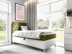 Kontinentálna posteľ Junior Gerdise 1, Strana: ľavá, Rozmer postele: 80x200, Dostupné poťahy: ekokoža Soft 017 (biela) + Fresh 12