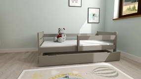 Detská posteľ z masívu borovice EDITA - 200x90 cm - šedá