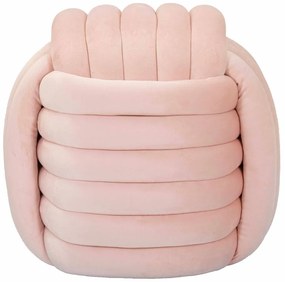 Svetloružový zamatový taburet Softy – Mauro Ferretti