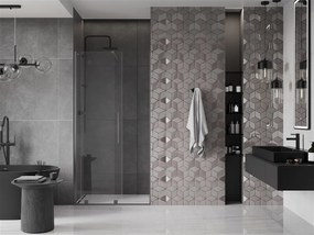Mexen Velar, posuvné dvere do otvoru 75x200 cm, 8mm číre sklo, grafitový profil, 871-075-000-01-66