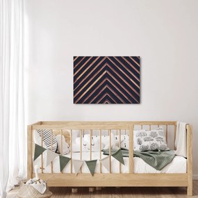 Obraz dreveného motívu na čiernom pozadí (70x50 cm)