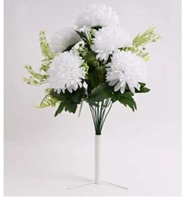 Kytica chryzantémy s doplnkami 50 cm, biela 371354