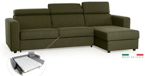 Rohová sedacia súprava na každodenné spanie TAVOLA rozkladacia, zelená (penelope 10)