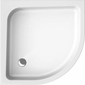 Polimat Štvrťkruhová akrylátová sprchová vanička Pako 2 80x80 (90x90) POLIMAT-Farba: Biela, POLIMAT-Rozmery: 80x80