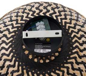 Art Deco stropné svietidlo čierne bambusové 40 cm - Alka