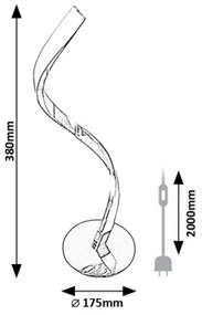 Rabalux 74211 - LED Stolná lampa AZULA LED/3W/230V 4000K chróm