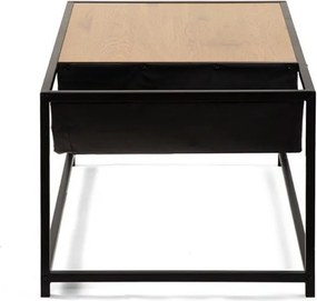 Čierny/v prírodnej farbe konferenčný stolík v dekore duba 60x99 cm Bayen – Bonami Essentials