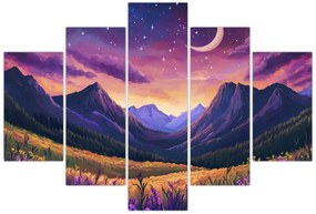 Obraz - Fialová krajina (150x105 cm)