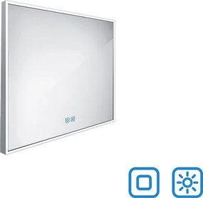 Nimco LED zrkadlo 80 x 70, dotykový senzor OBDĹŽNIKOVÁ - OSTRÉ ROHY - ZP 13003VX