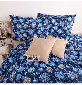 Vianočné bavlnené obliečky Magic modré EMI