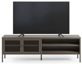 Sivý kovový TV stolík 160x50x35 cm Fayna – Marckeric