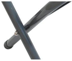 Skladacia kempingová lavica čierna/šedá