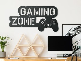 drevko Detská nálepka na stenu Gaming zone Rozmer obrazu: 23,5 x 44,5 cm, Farba dekorácie: Čierna