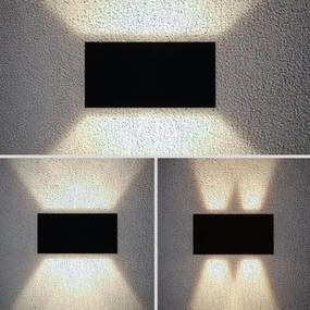 Brilagi - LED Vonkajšie nástenné svietidlo DOUBLE CUBE LED/12W/230V čierna IP65