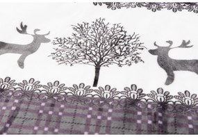 2x obliečky mikroplyš VIANOČNÉ SOBY sivé + plachta mikroplyš SOFT 180x200 cm biela