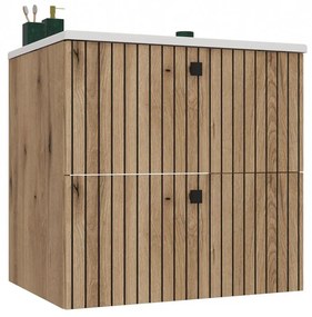 Závesná skrinka s umývadlom TIGO 2S 60 cm dub evoke