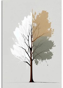 Obraz minimalistický viacfarebný strom