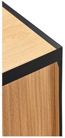Čierny/v prírodnej farbe TV stolík v dekore duba 180x45 cm Arista – Teulat