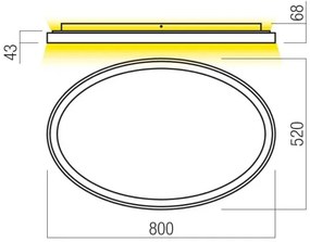 Redo 01-3811 - LED stmievateľné stropné svietidlo NOBU LED/80W/230V čierne